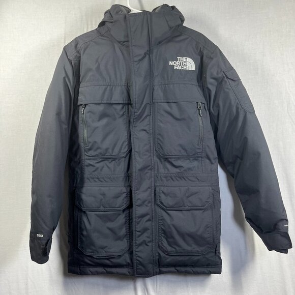 North Face Jacket Mens XS Black DryVent 550 Down Hooded Parka Winter Coat - Picture 1 of 14